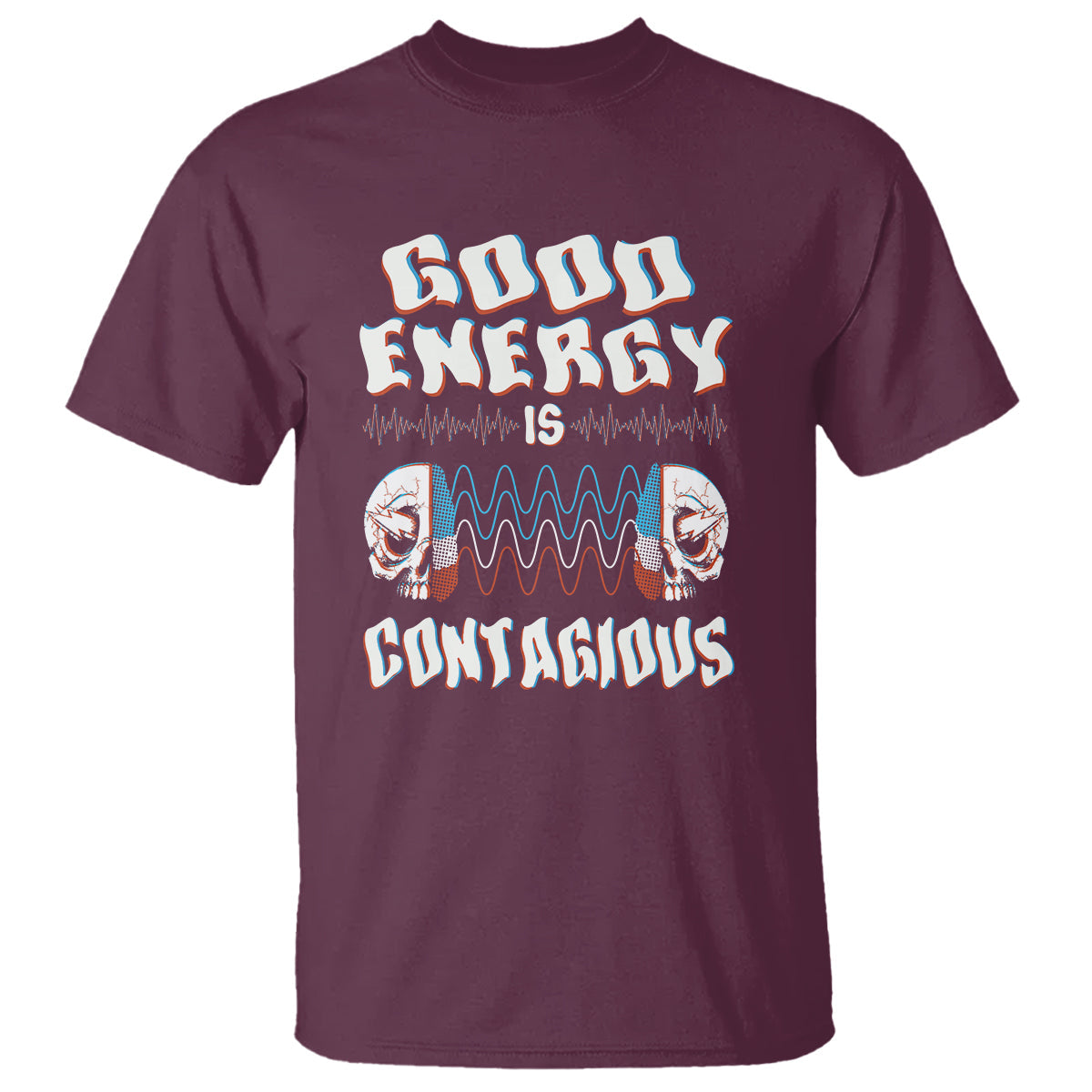 mental-health-t-shirt-good-energy-is-contagious-skull