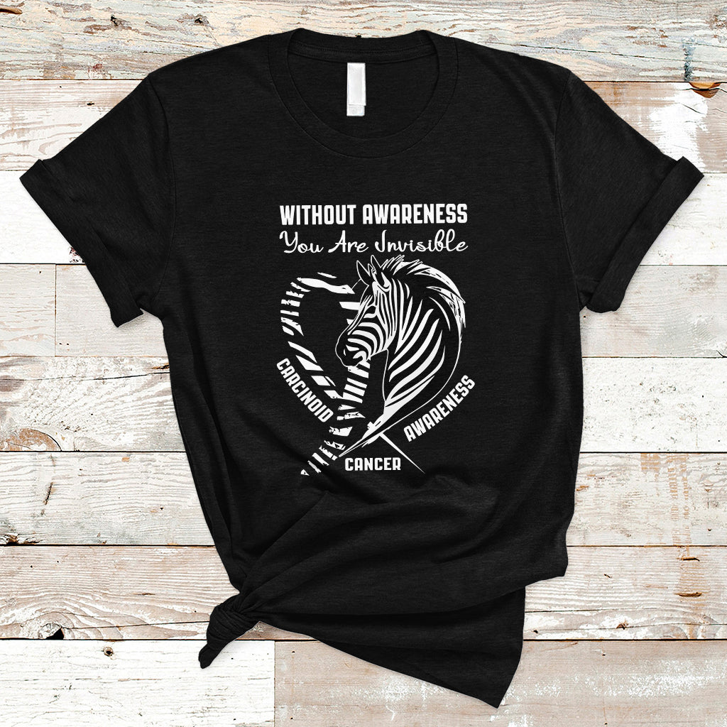 without-awareness-you-are-invisible-carcinoid-cancer-t-shirt