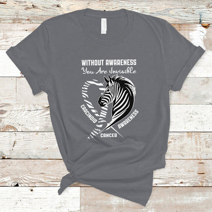 without-awareness-you-are-invisible-carcinoid-cancer-t-shirt