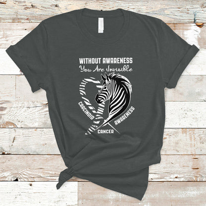without-awareness-you-are-invisible-carcinoid-cancer-t-shirt