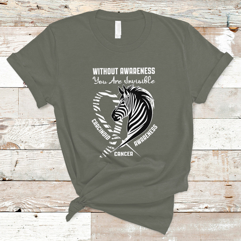 without-awareness-you-are-invisible-carcinoid-cancer-t-shirt
