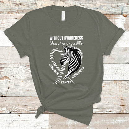 without-awareness-you-are-invisible-carcinoid-cancer-t-shirt
