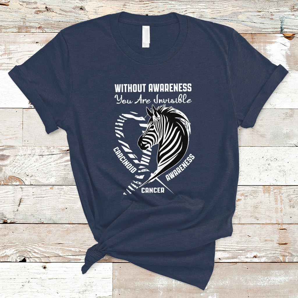 without-awareness-you-are-invisible-carcinoid-cancer-t-shirt