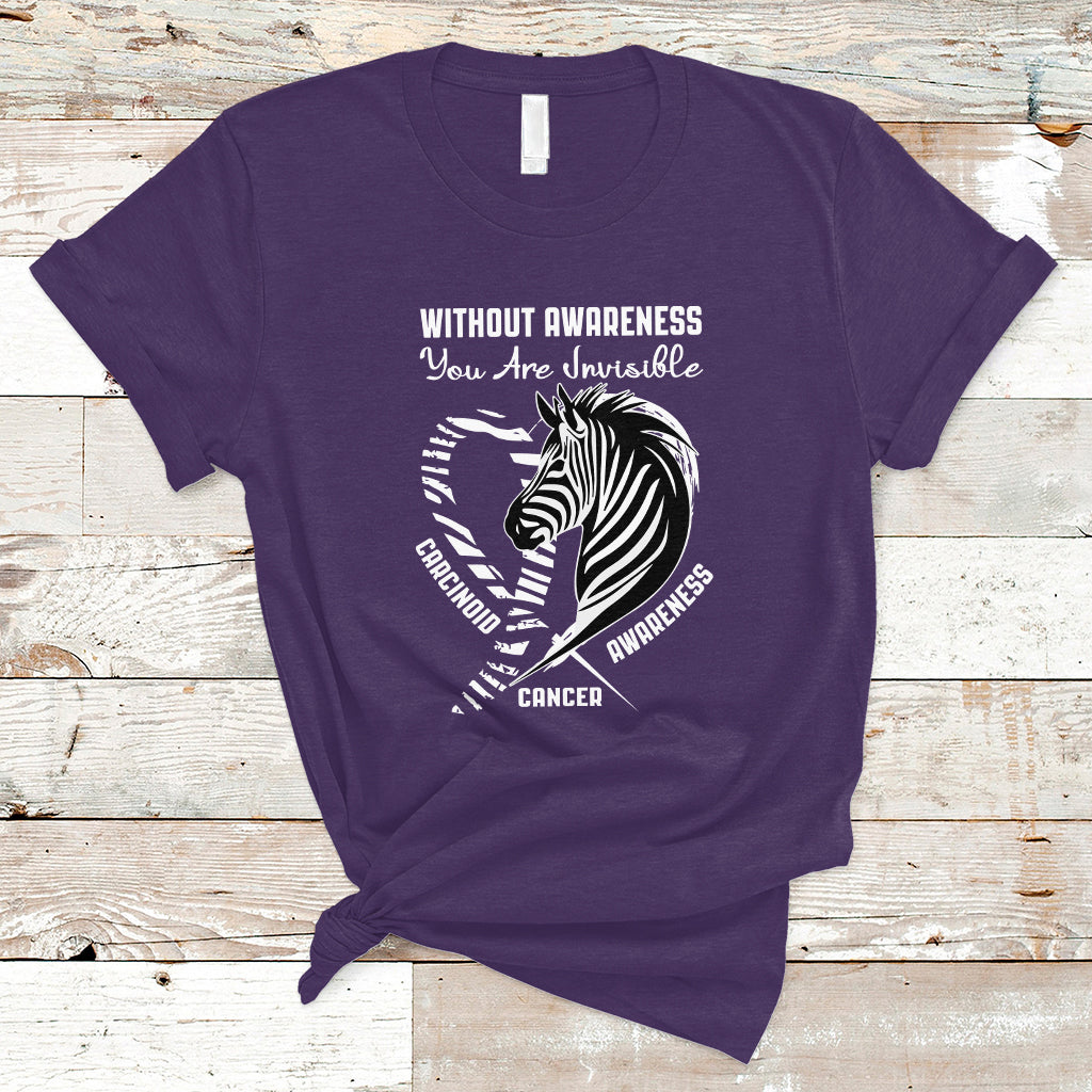 without-awareness-you-are-invisible-carcinoid-cancer-t-shirt