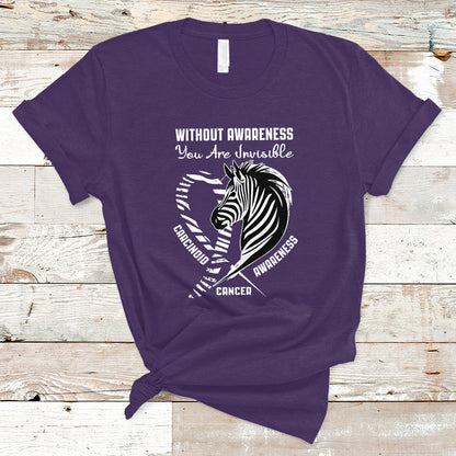 without-awareness-you-are-invisible-carcinoid-cancer-t-shirt