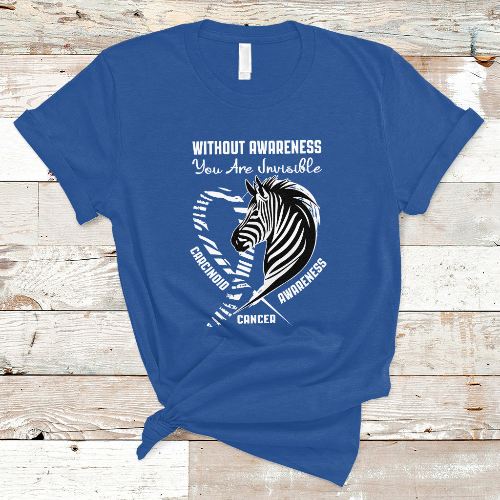 without-awareness-you-are-invisible-carcinoid-cancer-t-shirt