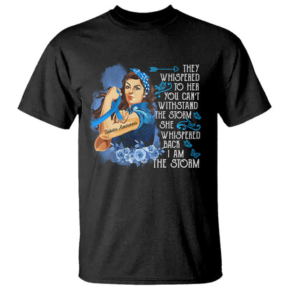 whispered-back-im-the-storm-diabetes-cancer-awareness-month-t-shirt
