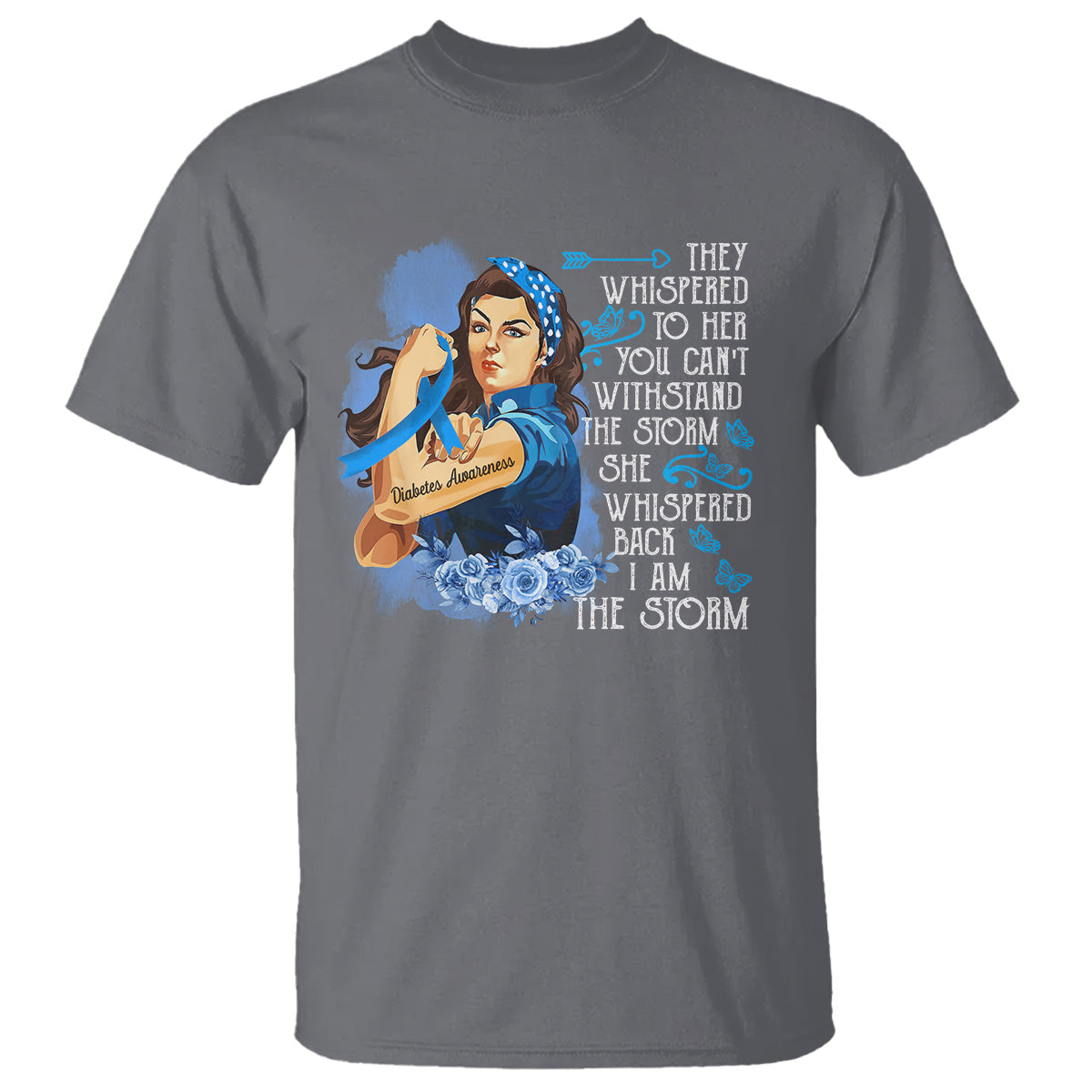 whispered-back-im-the-storm-diabetes-cancer-awareness-month-t-shirt