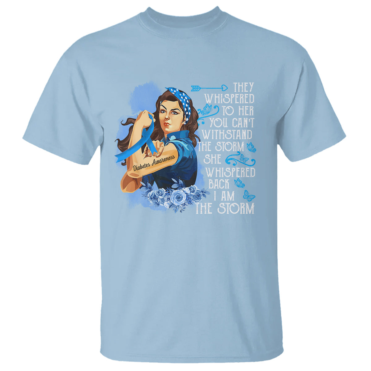 whispered-back-im-the-storm-diabetes-cancer-awareness-month-t-shirt