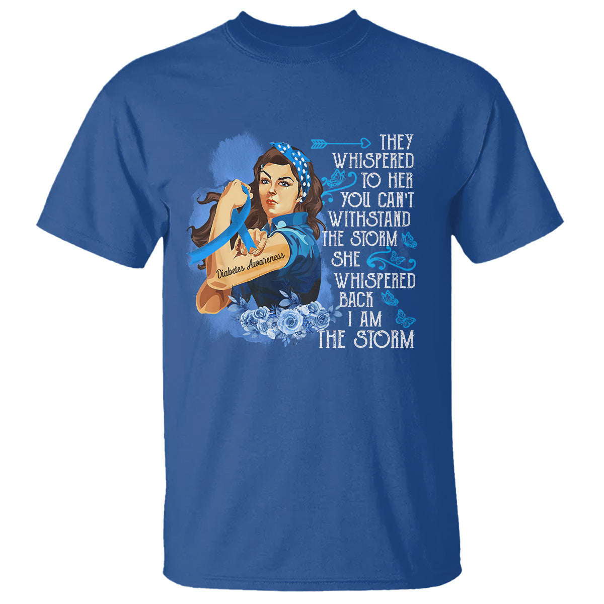 whispered-back-im-the-storm-diabetes-cancer-awareness-month-t-shirt