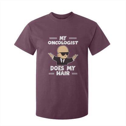 Chemotherapy Support T Shirt For Kid My Oncologist Does My Hair Cool Boys Man