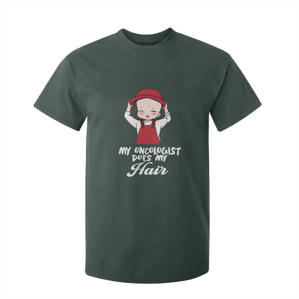 Chemotherapy Support T Shirt For Kid My Oncologist Does My Hair Cute Girls Woman