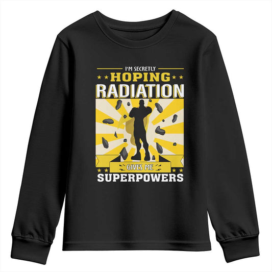 Chemotherapy Support Youth Sweatshirt Radiation Gives Me Superpowers