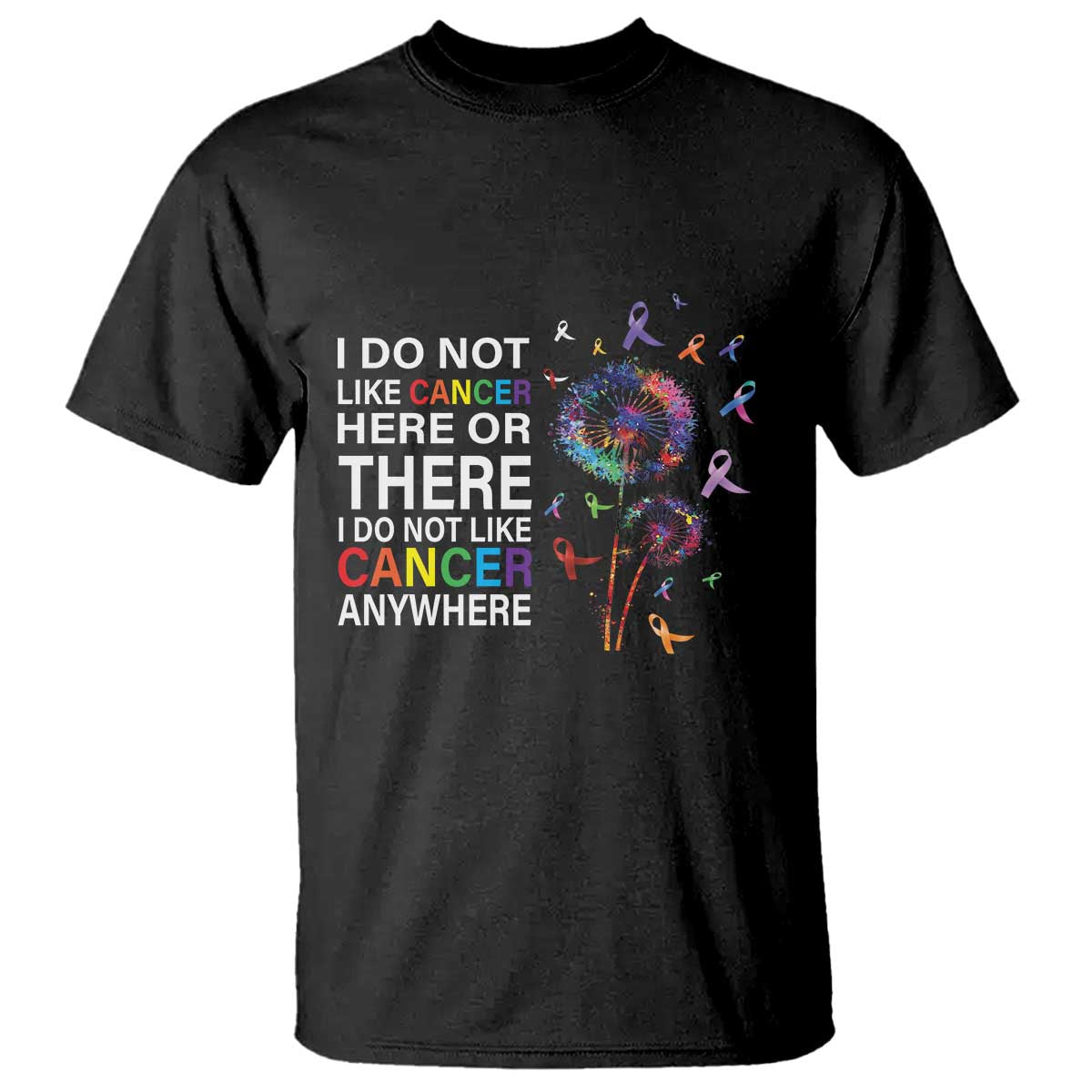 All Cancer T Shirt I Do Not Like Cancer Here Or There Anywhere