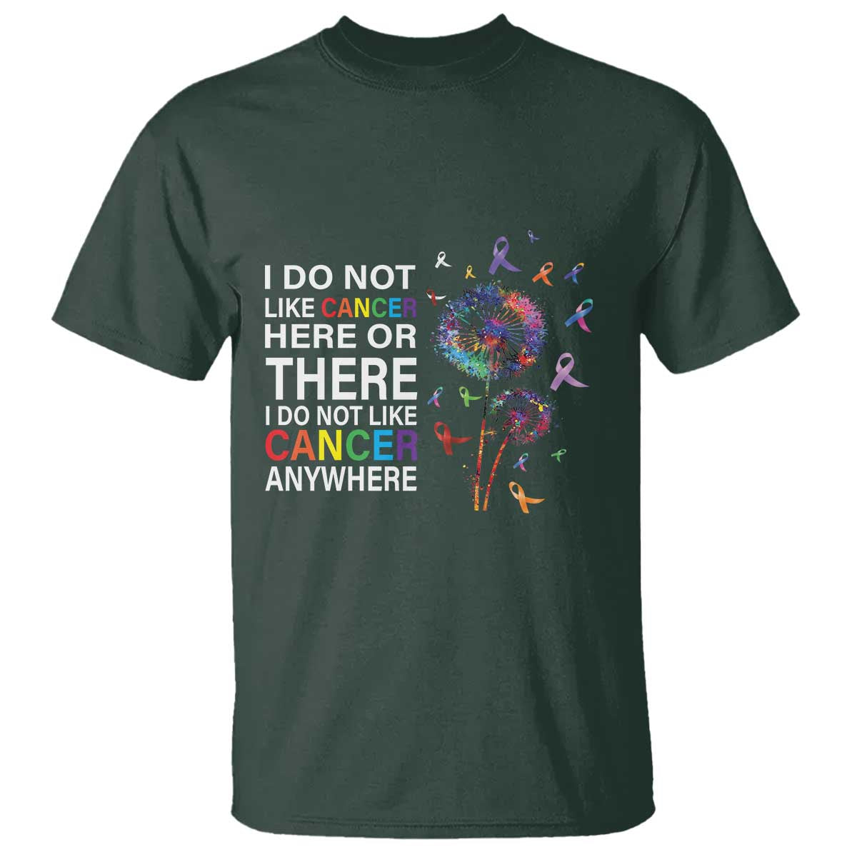 All Cancer T Shirt I Do Not Like Cancer Here Or There Anywhere