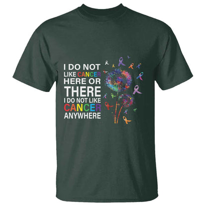 All Cancer T Shirt I Do Not Like Cancer Here Or There Anywhere