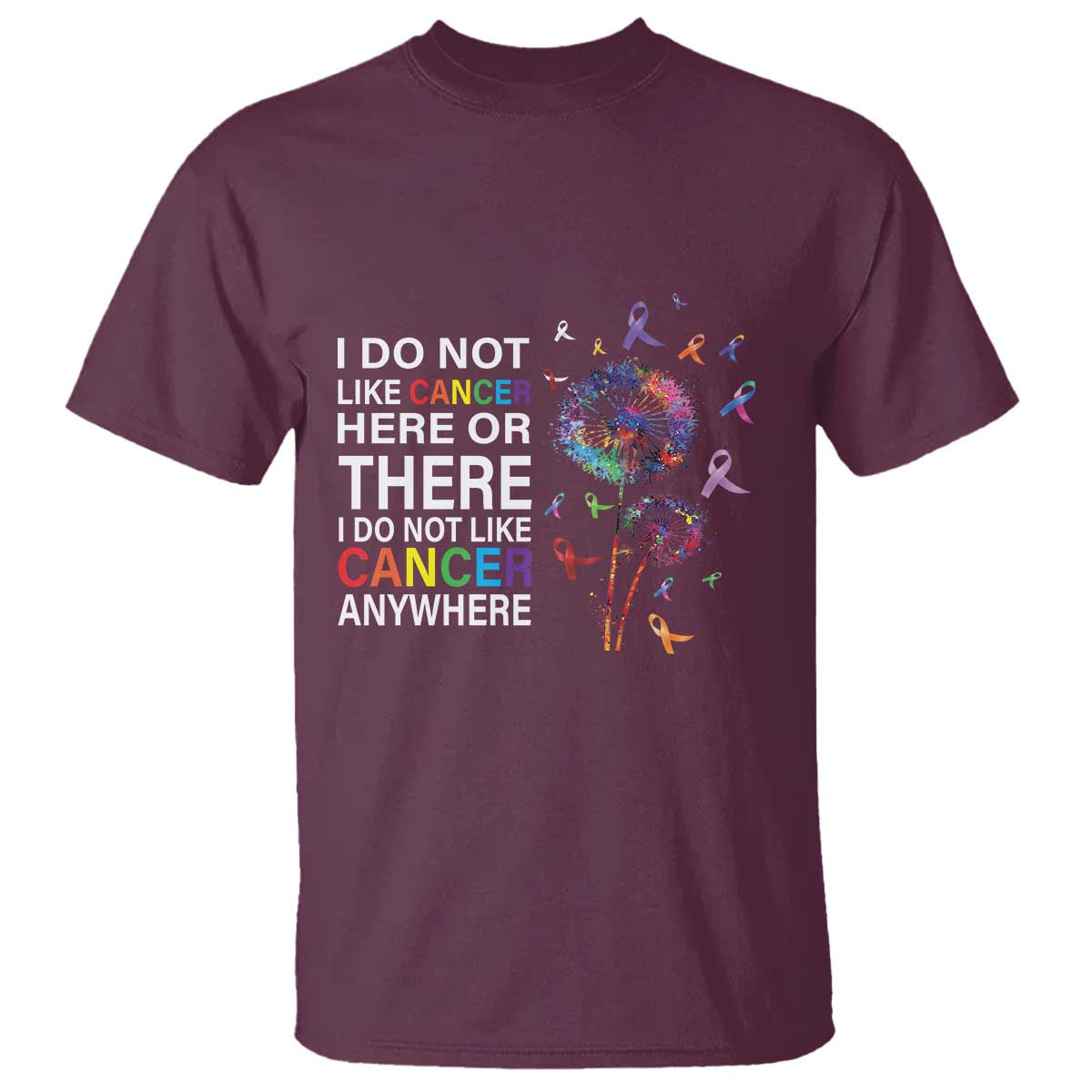 All Cancer T Shirt I Do Not Like Cancer Here Or There Anywhere