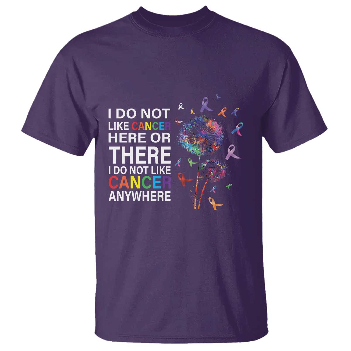 All Cancer T Shirt I Do Not Like Cancer Here Or There Anywhere