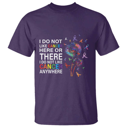 All Cancer T Shirt I Do Not Like Cancer Here Or There Anywhere