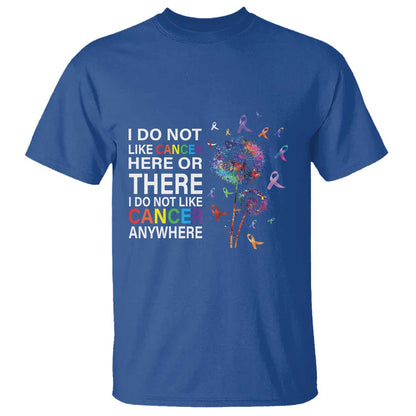 All Cancer T Shirt I Do Not Like Cancer Here Or There Anywhere