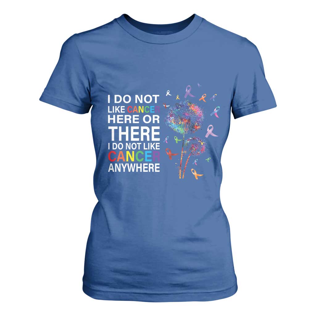 All Cancer T Shirt For Women I Do Not Like Cancer Here Or There Anywhere