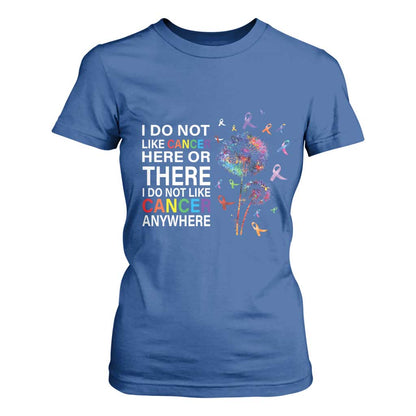 All Cancer T Shirt For Women I Do Not Like Cancer Here Or There Anywhere