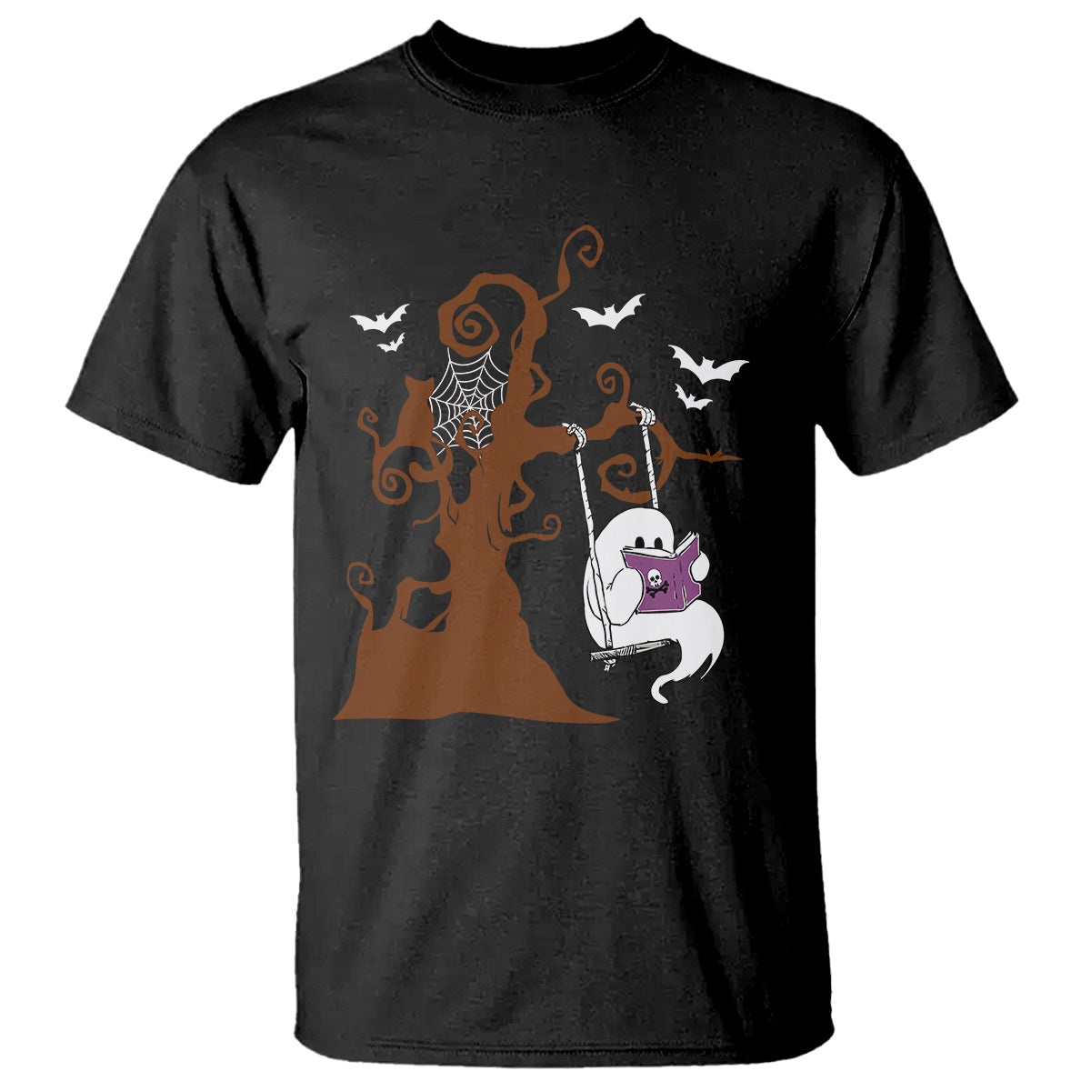 halloween-bookaholic-t-shirt-cute-ghost-swing-reading-book