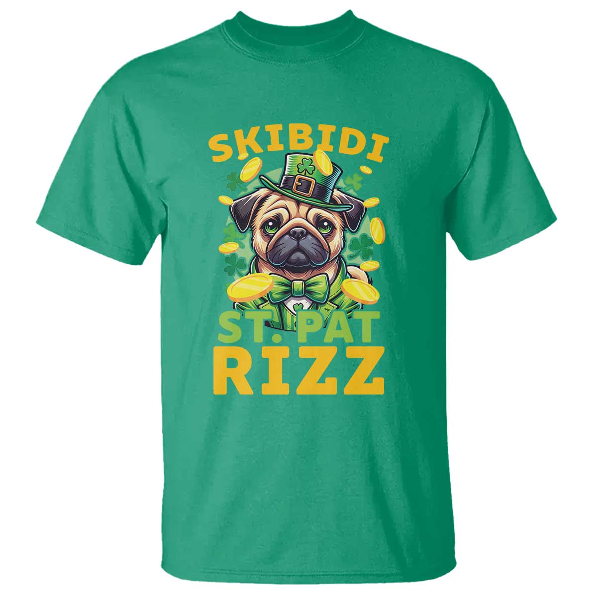 funny-st-patricks-day-t-shirt-skibidi-st-patrizz-cute-dog-leprechaun