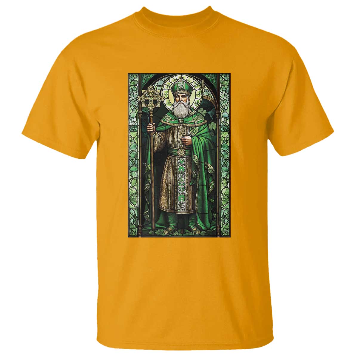 st-patricks-day-t-shirt-saint-patrick-art-aesthetic-stained-glass