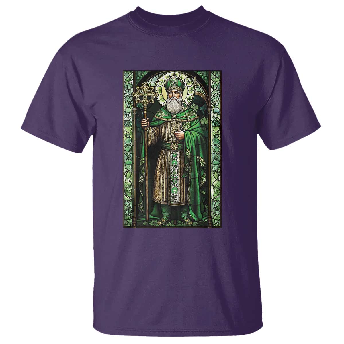 st-patricks-day-t-shirt-saint-patrick-art-aesthetic-stained-glass