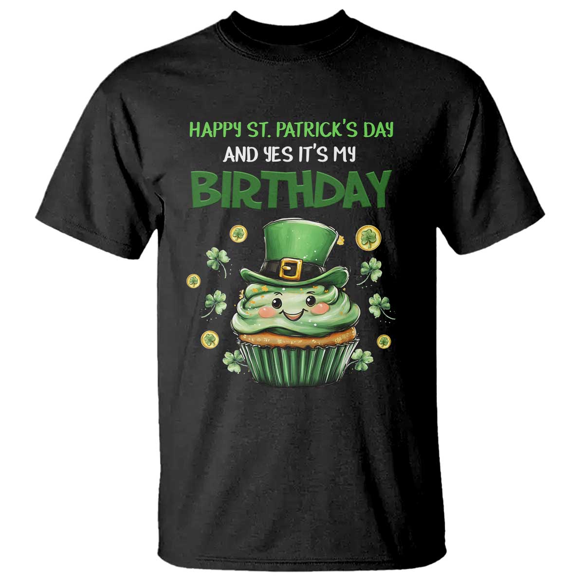 funny-st-patricks-day-and-birthday-t-shirt-shamrock-cupcake-leprechaun