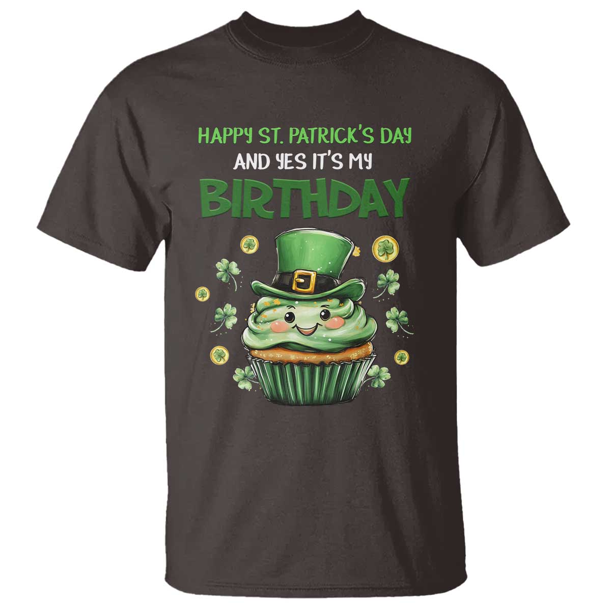 funny-st-patricks-day-and-birthday-t-shirt-shamrock-cupcake-leprechaun