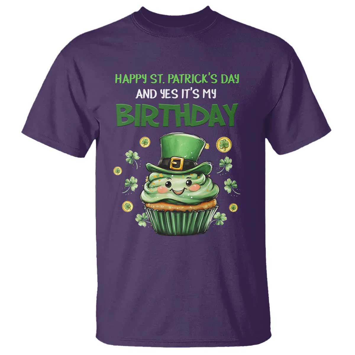 funny-st-patricks-day-and-birthday-t-shirt-shamrock-cupcake-leprechaun
