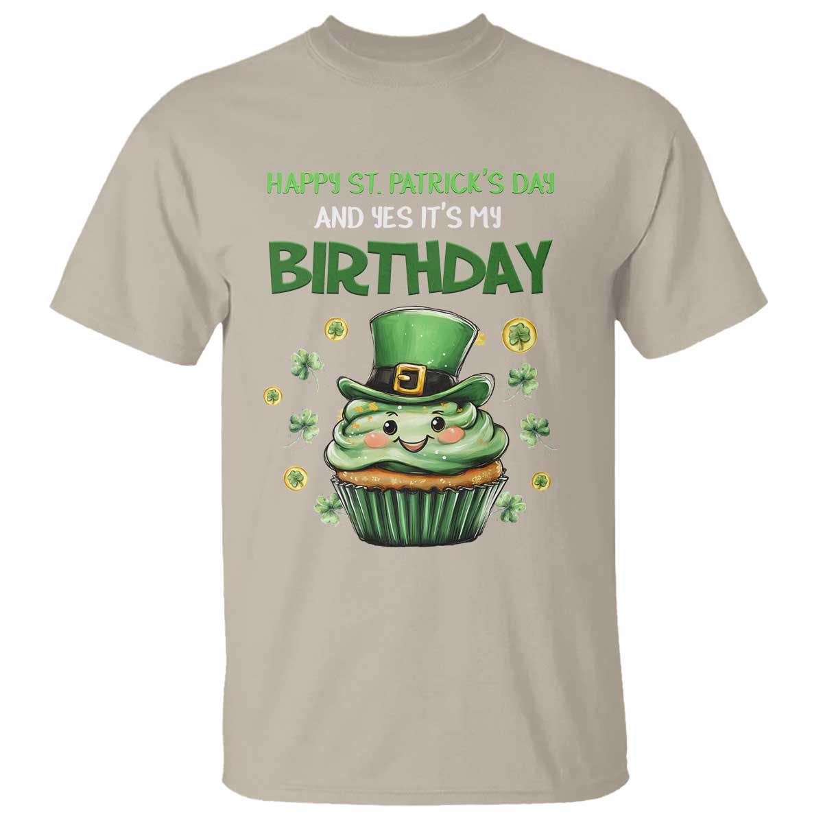 funny-st-patricks-day-and-birthday-t-shirt-shamrock-cupcake-leprechaun
