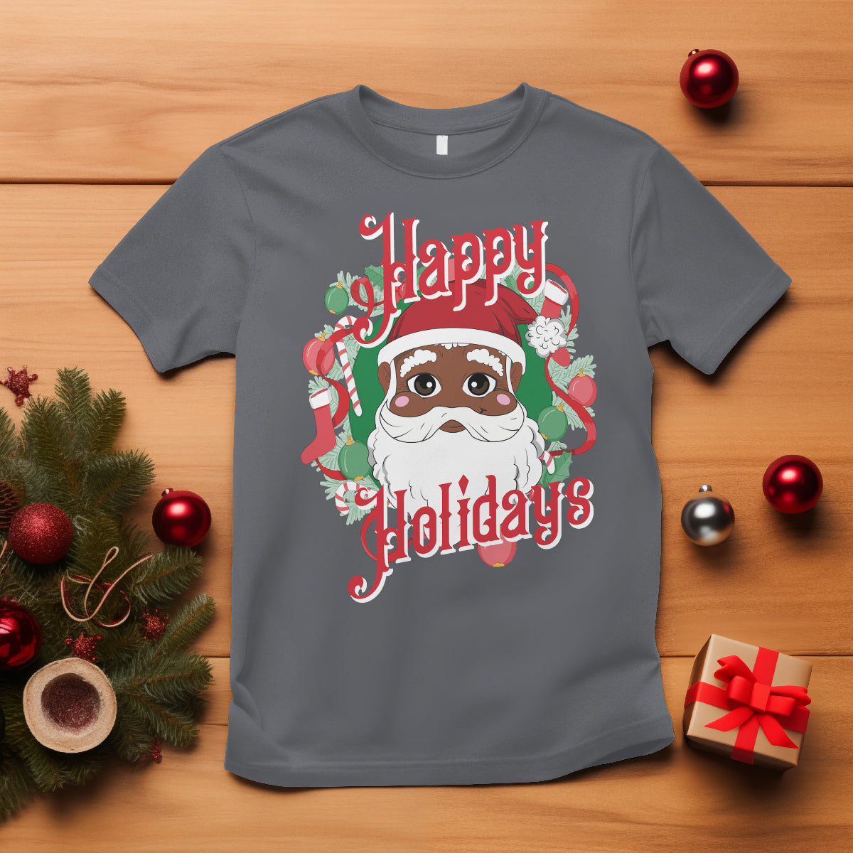christmas-t-shirt-black-happy-holidays-african-american-santa