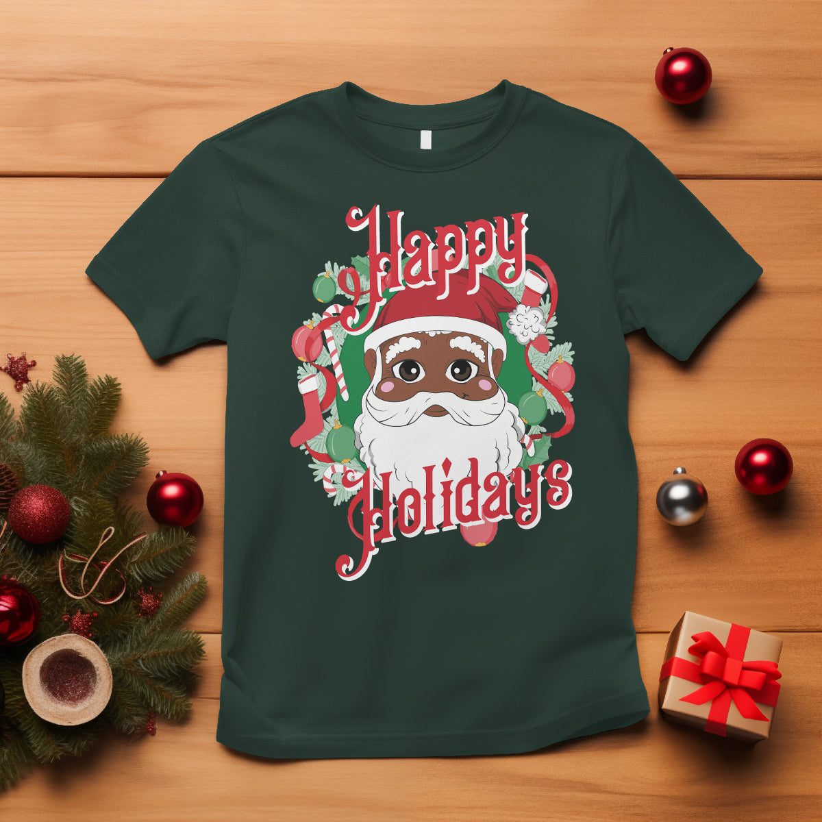 christmas-t-shirt-black-happy-holidays-african-american-santa