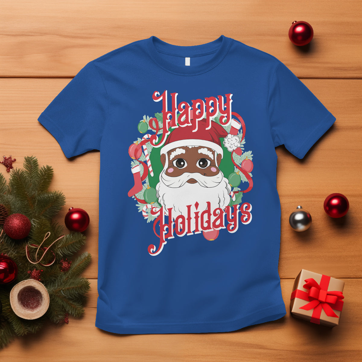 christmas-t-shirt-black-happy-holidays-african-american-santa