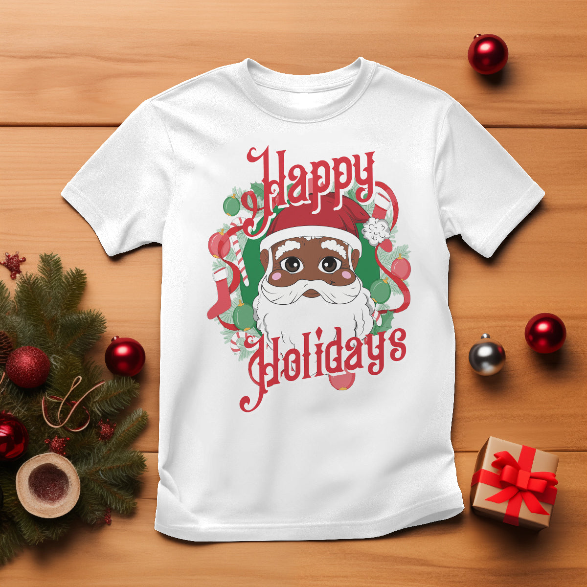 christmas-t-shirt-black-happy-holidays-african-american-santa