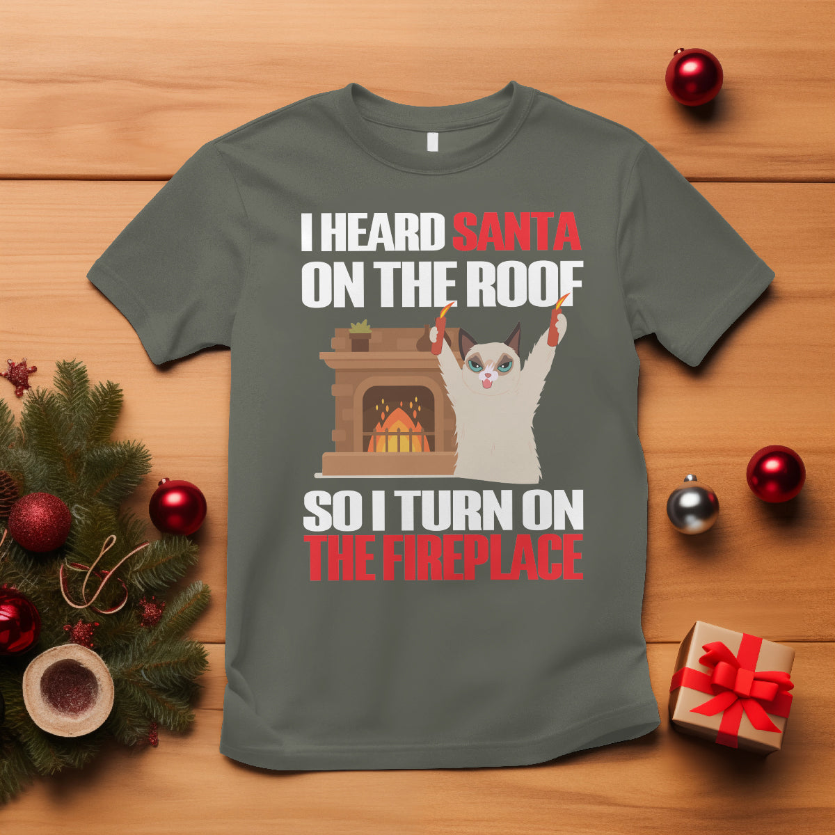 cat-hates-santa-turned-on-the-fireplace-funny-christmas-t-shirt