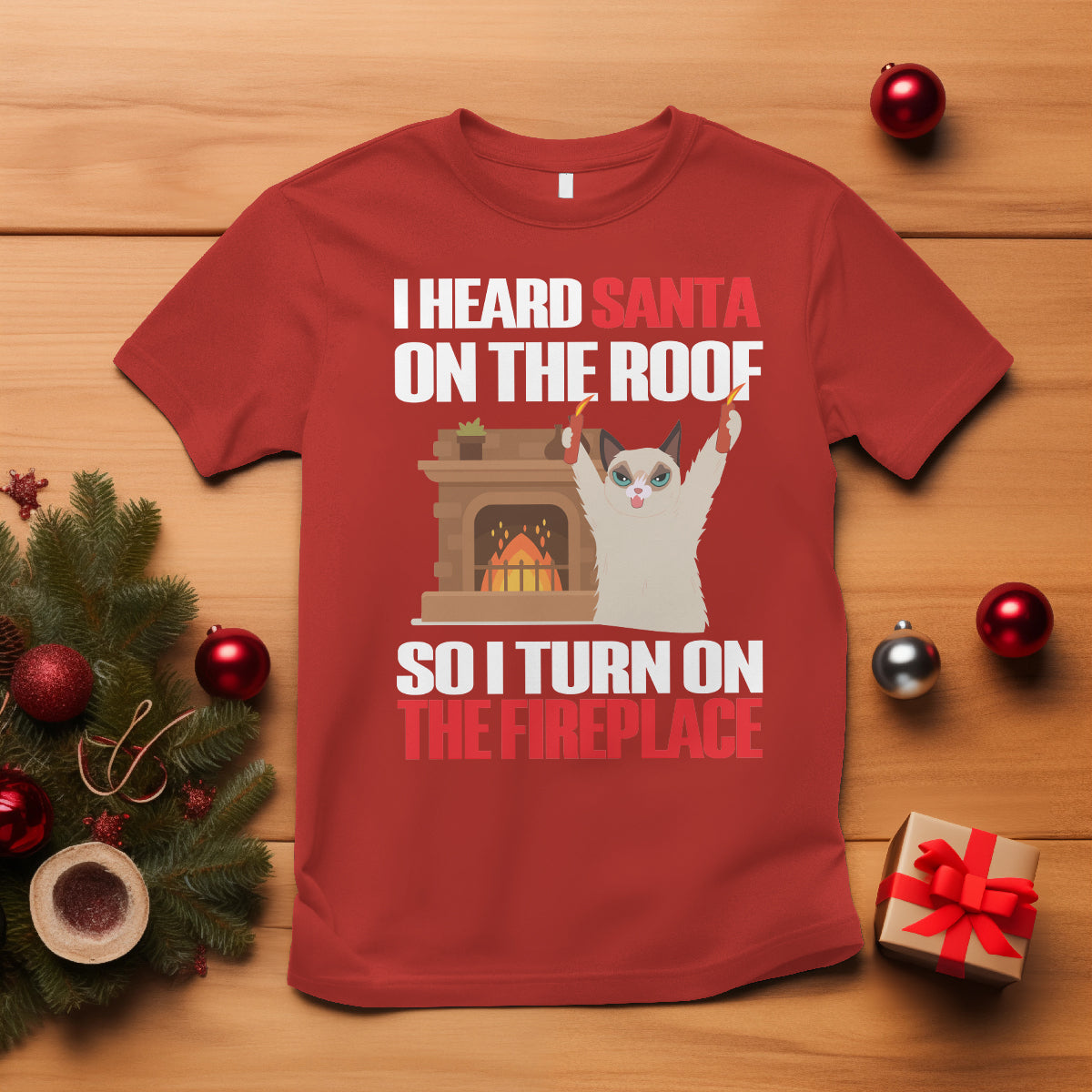 cat-hates-santa-turned-on-the-fireplace-funny-christmas-t-shirt