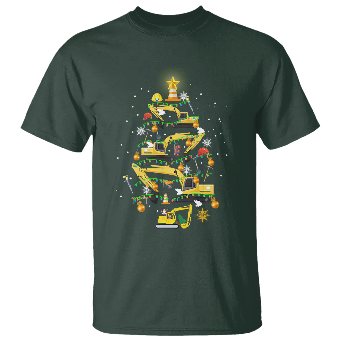 santa-reindeer-riding-monster-truck-christmas-tree-t-shirt