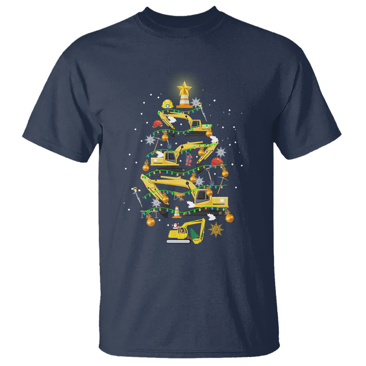 santa-reindeer-riding-monster-truck-christmas-tree-t-shirt