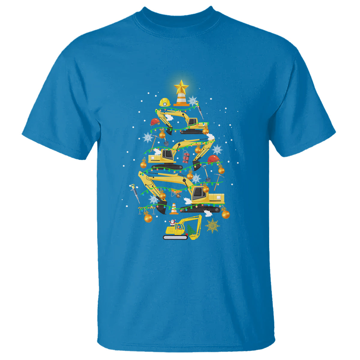 santa-reindeer-riding-monster-truck-christmas-tree-t-shirt