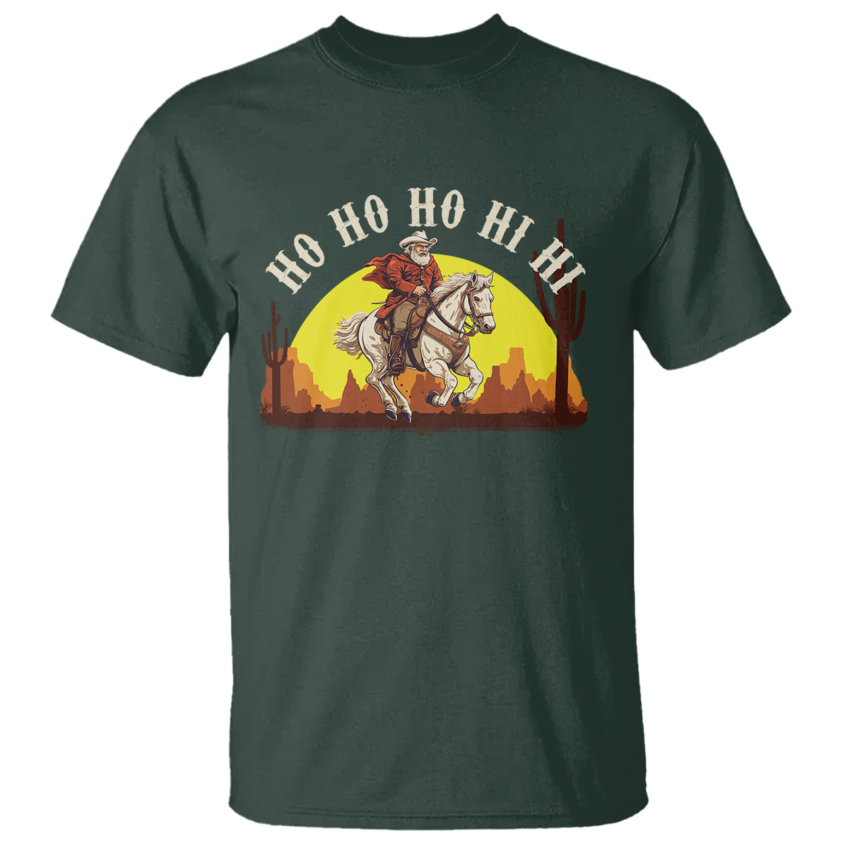 cowboy-santa-claus-riding-a-horse-ho-ho-hi-hi-t-shirt