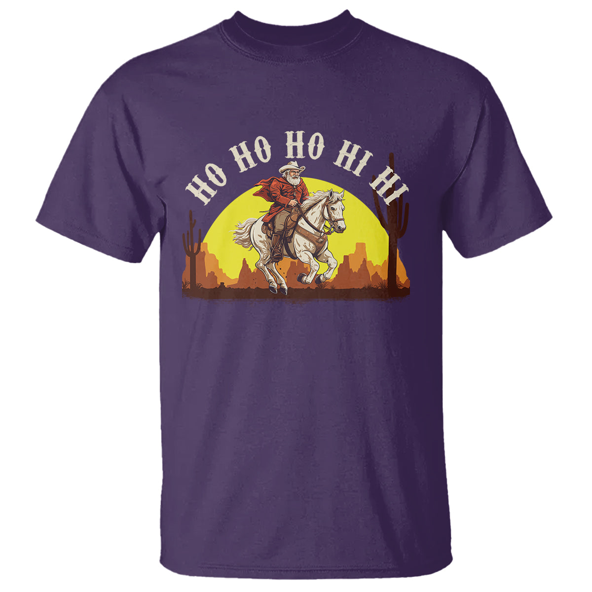 cowboy-santa-claus-riding-a-horse-ho-ho-hi-hi-t-shirt