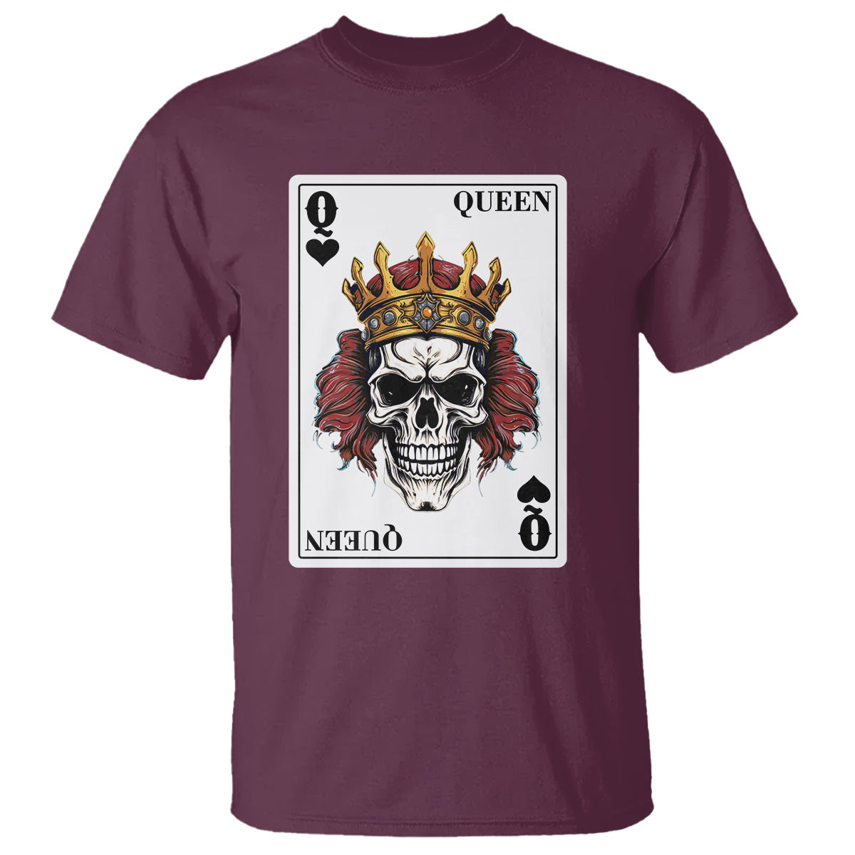 poker-t-shirt-couple-matching-22-card-queen-skull