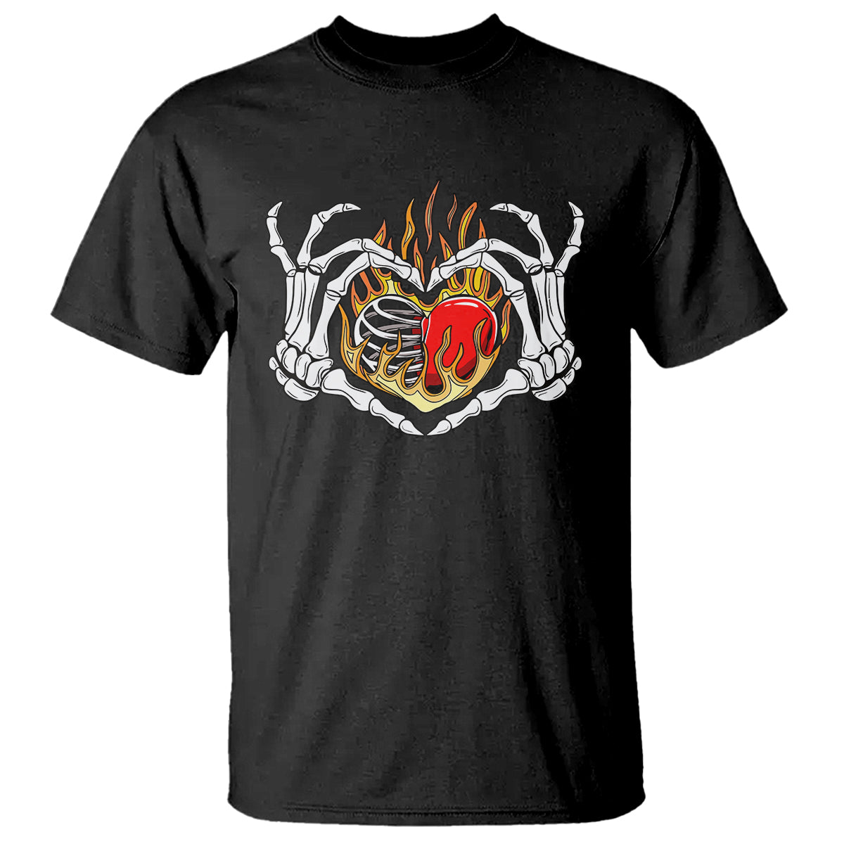 valentines-day-t-shirt-skeleton-hand-love-sign-holding-fire-red-heart