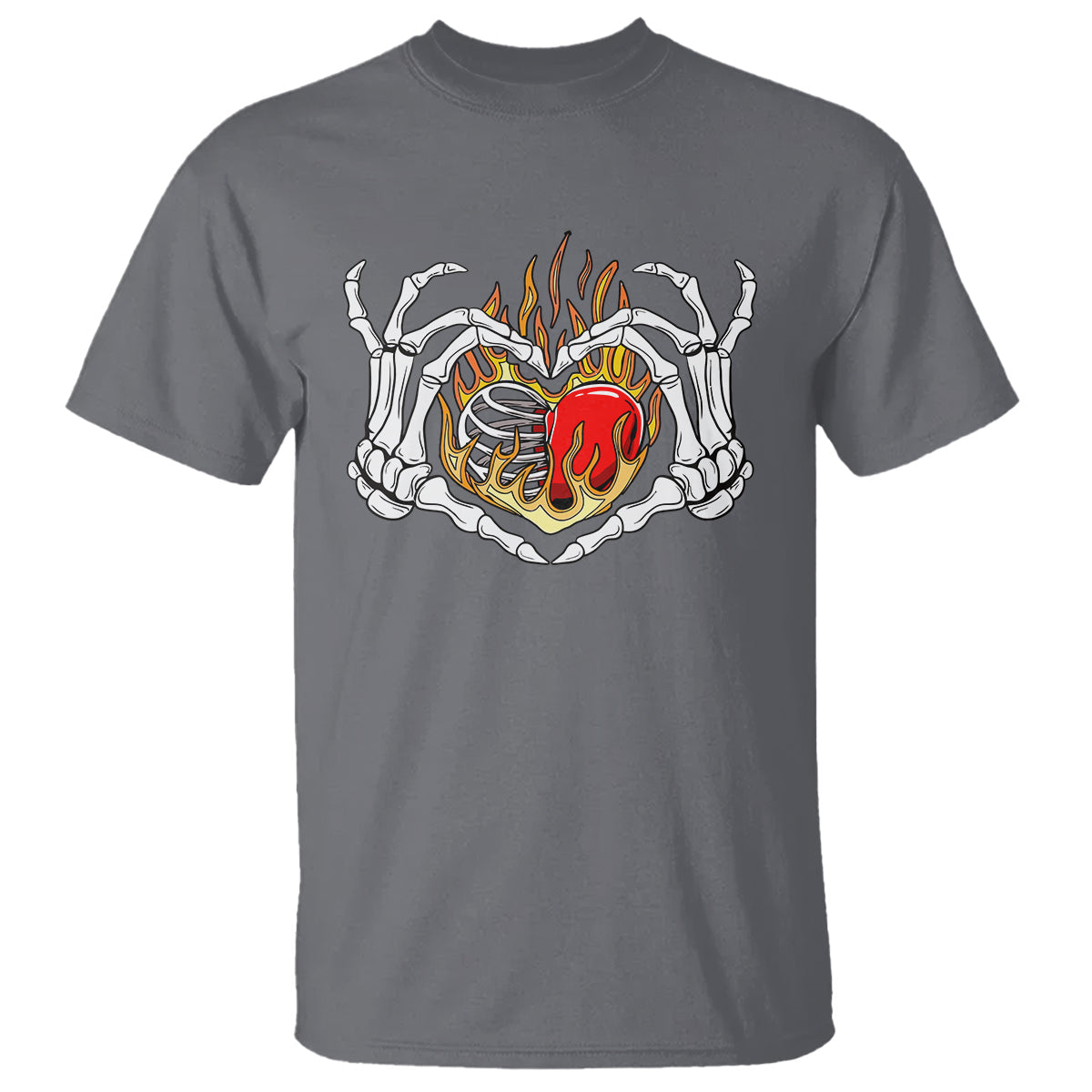 valentines-day-t-shirt-skeleton-hand-love-sign-holding-fire-red-heart