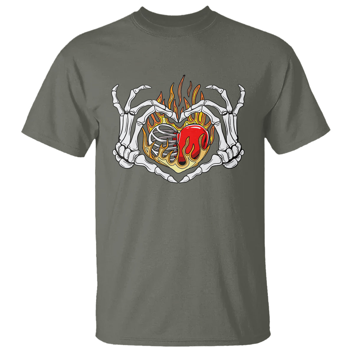 valentines-day-t-shirt-skeleton-hand-love-sign-holding-fire-red-heart