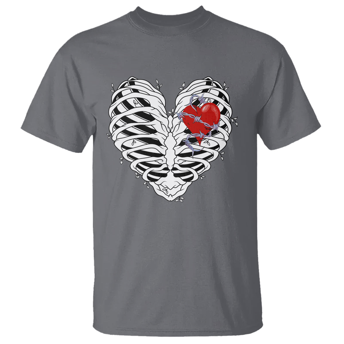 valentines-day-t-shirt-gothic-valentine-skeleton-with-barbed-wire-heart